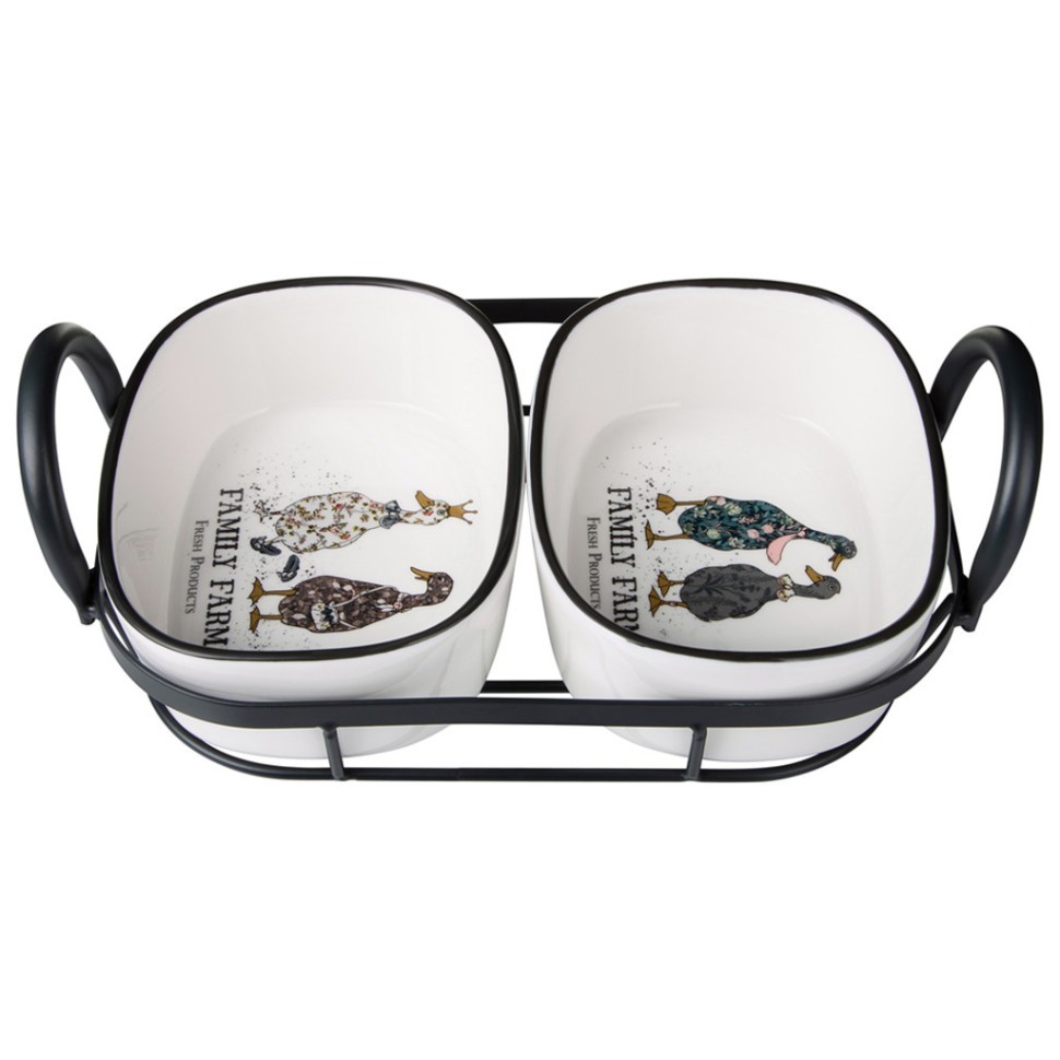 Набор форм на метал.подставке lefard "family farm" 2 шт. 28,5*16*8,5 cm LEFARD (263-1422)