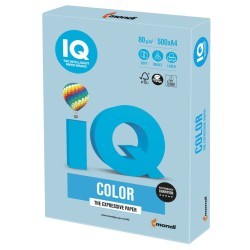 Бумага цветная для принтера IQ Color А4, 80 г/м2, 500 листов, голубой лед, OBL70 (65383)
