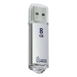 Флешка 8 GB Smartbuy V-Cut USB 2.0 металлический корпус (SB8GBVC-S) (3) (65830)