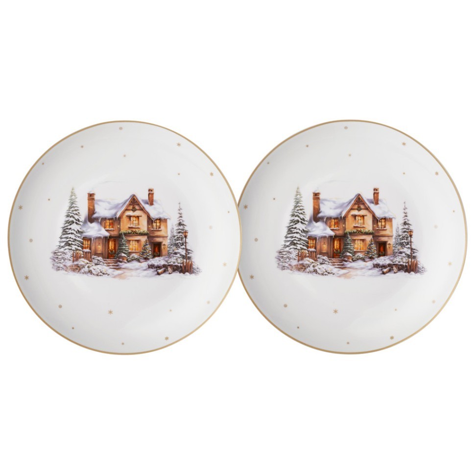 Набор тарелок закусочных lefard "накануне рождества" 2 шт. 20,5 cm (425-256) 