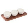 Менажница на подставке 3 блюда 4пр керамика LR (90050-509)