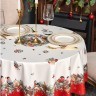 Скатерть круглая "морозко . снегири"150см ,красный, 100% хлопок ,твил с пропиткой Lefard (850-745-23)
