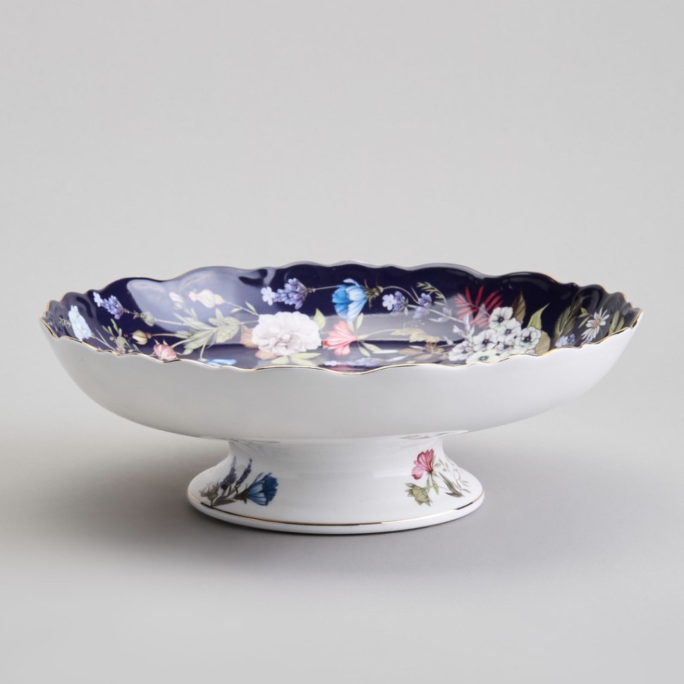 Ваза на ножке lefard "кобальт" 22,5*7,5 см Lefard (86-2490-1)