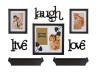 Подарочный фотонабор из 8-пр.темный "life,laugh,love" 25*10, 16*21, 26*26 см. (кор=6 наб.) Polite Crafts&gifts (189-101)