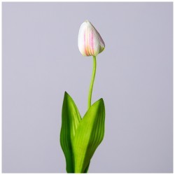 Цветок искусственный тюльпан длина=48см , цвет кремово-розовый мал.уп.=60шт Lefard (535-343)