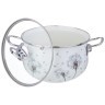 Кастрюля agness эмалированная со стеклянной крышкой серия "dandelion", 3,8 л диа. 22см Agness (943-058)