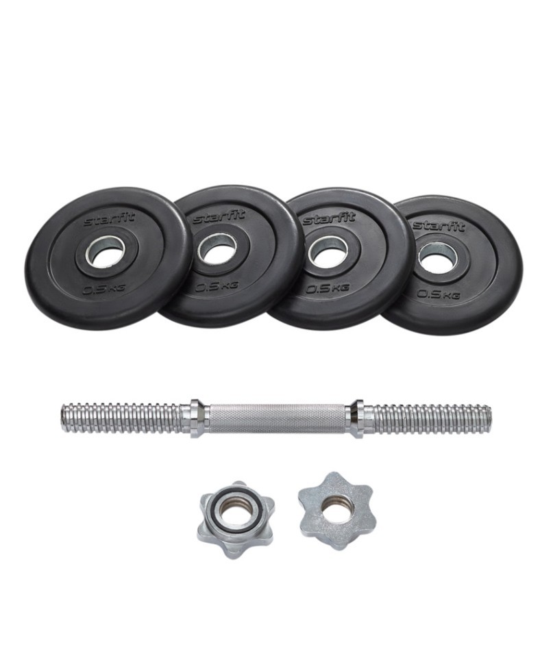 Гантель разборная обрезиненная в коробке STARFIT DB-716, 3 кг (2107531)