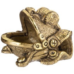 Подставка для мелочей "жаба маленькая" 11*8 см цвет: бронза с позолотой ИП Шихмурадов (169-373)