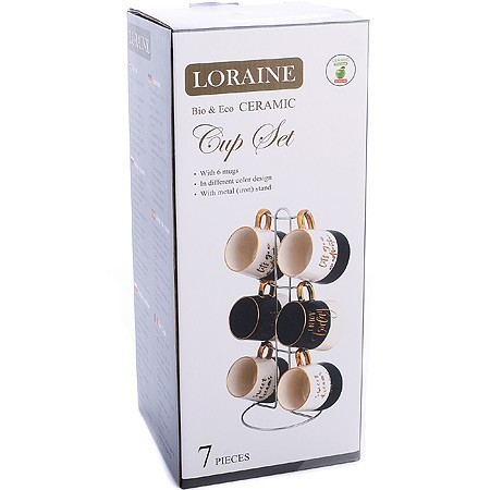 Набор кружек 7пр 350 мл на подставке LR (30731)