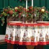 Скатерть круглая  "щелкунчик" ,150см , красный ,100% хлопок , твил Lefard (850-762-24)