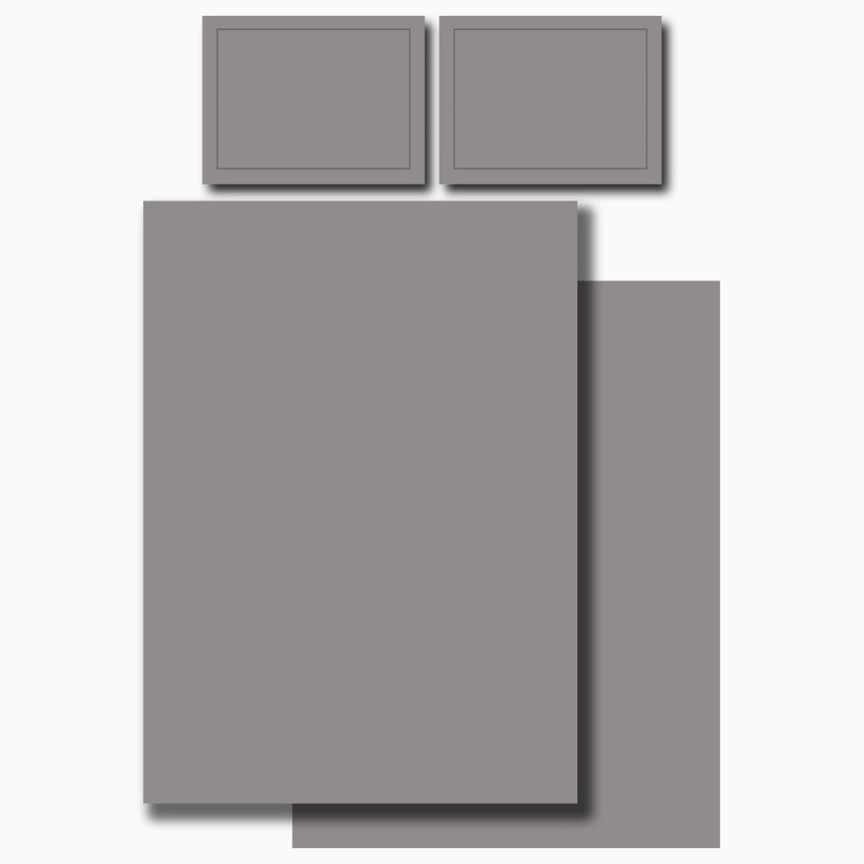 Кпб 1,5 спальный, "solid" серый, сатин, хлопок 100%,под.150х210-1шт, пр.180х220-1шт, нав.50х70-2шт Lefard (989-003-17)