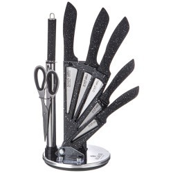 Набор ножей agness с ножницами и мусатом на пластиковой подставке, 8 предметов Agness (911-618)