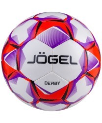 Мяч футбольный Derby, №5, белый/фиолетовый/оранжевый (785142)