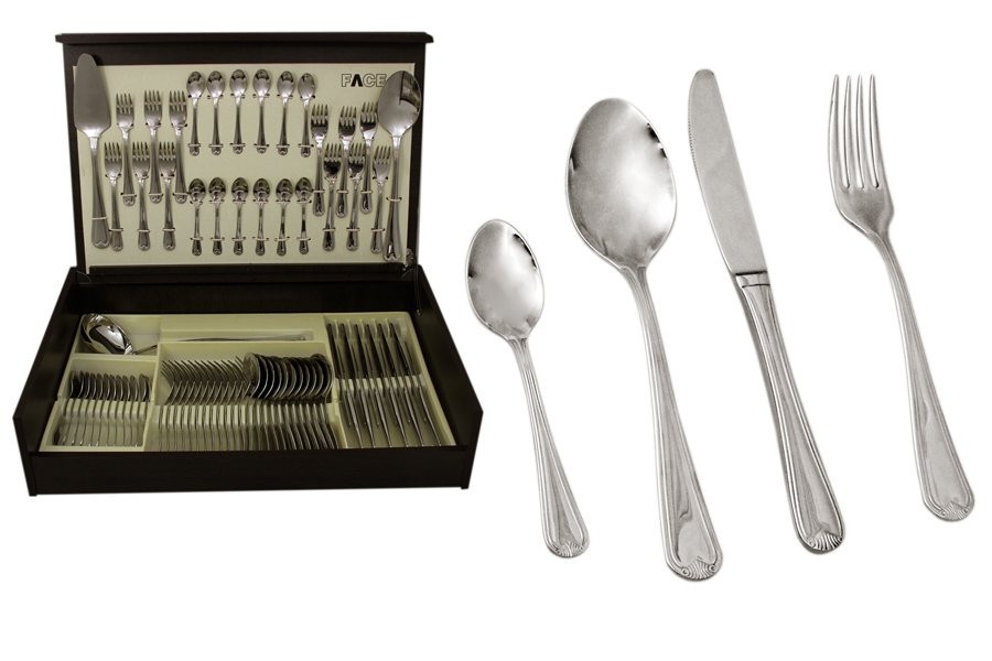 Набор столовых приборов Santorini, 12 персон, 75 предметов - F-SAN/75-AL Face