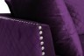 Диван Sorrento трехместный, велюр фиолетовый Ром98 250*101*90см - TT-00002529