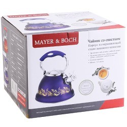 Чайник 3л нерж/сталь со свистком Mayer&Boch (31215)