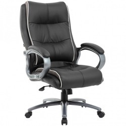 Кресло руководителя Brabix Premium Strong HD-009 до 200 кг, экокожа/ткань, черное 531945 (84637)