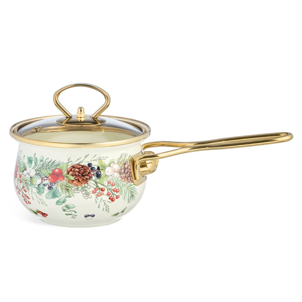 Ковш эмалированный серия "celebration" 0,9л, диа 14 см Agness (943-081)