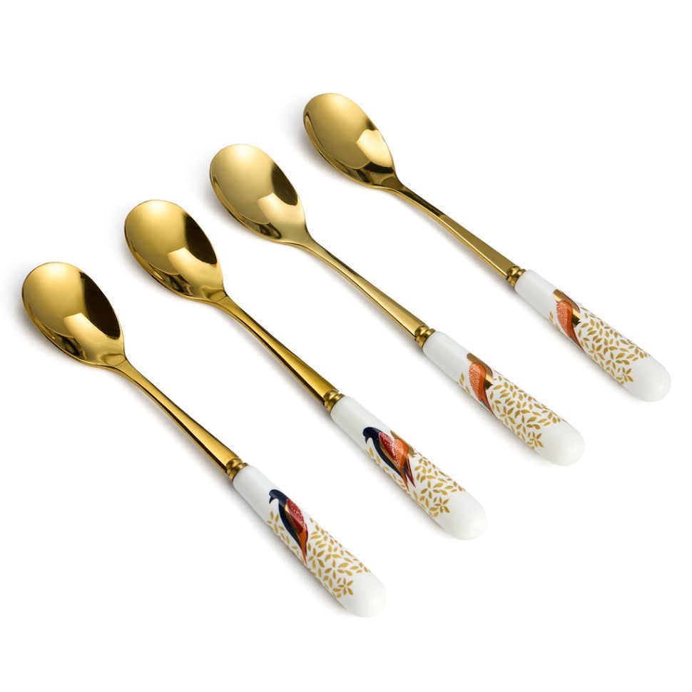 Набор ложек чайных lefard "golden birds" 4 шт. Lefard (419-147)