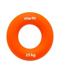 Эспандер кистевой ES-404 "Кольцо", диаметр 8,8 см, 25 кг, силикогель, оранжевый (1121041)