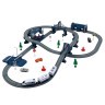 Большая игрушечная железная дорога "Мой город, 104 предмета", на батарейках со светом и звуком (Синяя) (G211-020)