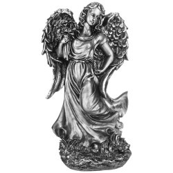 Фигурка декоративная "ангел-девушка с букетом" н-46см,l-25см цвет: сталь Lefard (169-831)