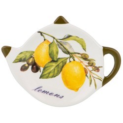 Подставка под чайный пакетик "лемон три" 12*8,5 см. высота=1,5 см. Agness (358-1596)