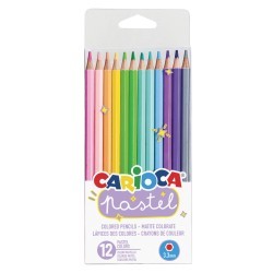 Карандаши цветные пастельные Carioca Pastel 12 цветов в чехле 43034 (66520)