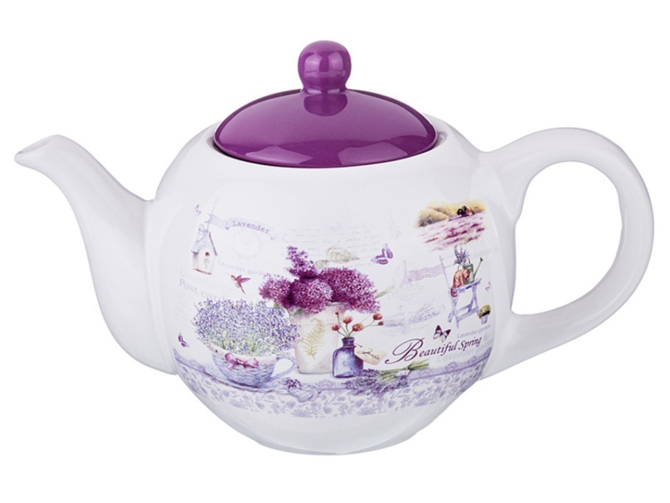 Чайник agness  "лавандовая весна" 22,5*13,5*14,5 см 900 мл Agness (358-1100)