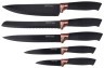 Набор ножей agness с силиконовыми ручками на пластик. подставке, 6пр. Agness (911-600)