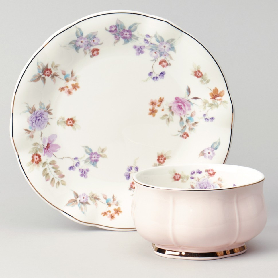 Набор для завтрака lefard "времена года" 2 пр. 440 мл розовый Lefard (42-562)