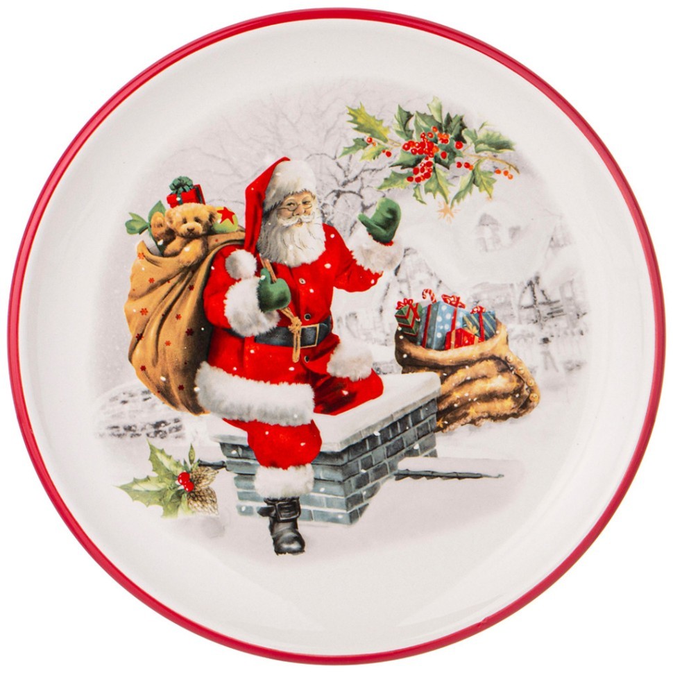 Тарелка закусочная agness “с новым годом!" 21 см Agness (358-2136)