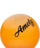 Мяч для художественной гимнастики AGB-102, 15 см, оранжевый, с блестками (402277)