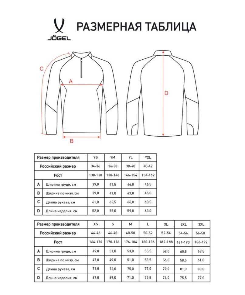 Джемпер тренировочный JOGEL PREMIER PerFormDRY Training Zip Top, темно-красный/красный (2120760)