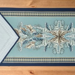 Дорожка "листья мориса" green stripe   45х215см, 100% хлопок,твил c пропиткой Lefard (850-752-34)