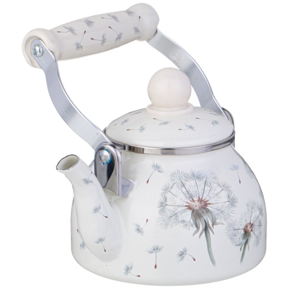 Чайник agness эмалированный со съемным фильтром из нжс серия "dandelion", 0,85 л Agness (943-050)