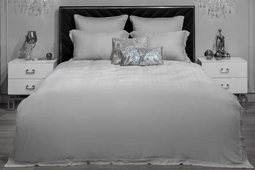 Комплект постельного белья Муар,бамбук, оливковый, Полуторный (145*210) (TT-00014574)