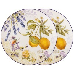Набор тарелок закусочных lefard "прованс лимоны" 2 пр. 20,5 см Lefard (104-574)