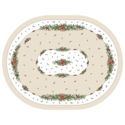 Скатерть  160х220 cm овальная, "celebration", цвет: бежевый, tm lefard, полиэстер 100% Lefard (986-001-28)