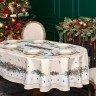 Скатерть  160х220 cm овальная, "celebration", цвет: бежевый, tm lefard, полиэстер 100% Lefard (986-001-28)