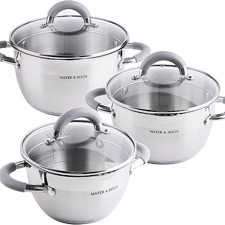 Набор посуды 6пр 1,2+2,0+2,5 л Mayer&Boch (30995)