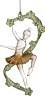 Декоративное изделие "балерина в золотом" с глиттером  с лентой 7*2 см.высота=13 см.(мал-24/кор=288ш Myco International (865-307)