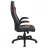 Кресло компьютерное Brabix Skill GM-005 экокожа черное/оранжевое 532495 (1) (91859)