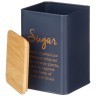 Емкость для сыпучих продуктов agness "navy style"  "сахар" 1,1 л 10*10*14 см цвет: ночной синий Agness (790-308)