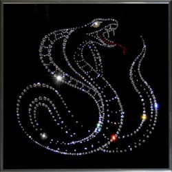 Картина Кобра с кристаллами Swarovski (1177)