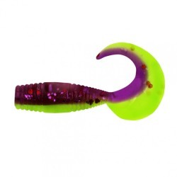 Твистер Yaman PRO Spry Tail, р.1,5 inch, цвет #26 - Violet Chartreuse (уп. 10 шт.) YP-ST15-26 (88000)