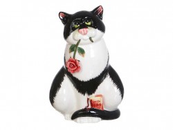 Фигурка "кошка с цветком" высота=15 см Hebei Grinding (D-59-186) 