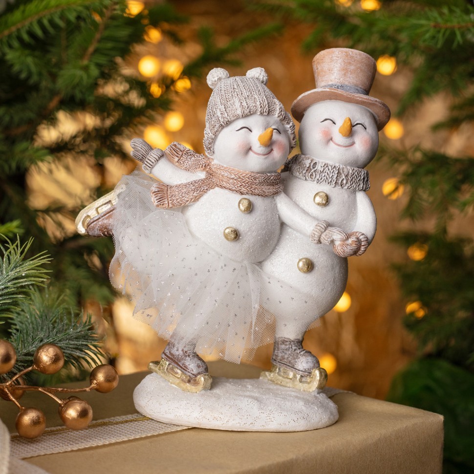 Статуэтка "снеговики" 16х9,5х18,5 см Lefard (162-1288)