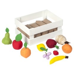 Набор  фруктов в ящике 10 предметов (с карточками) (PK320-22)