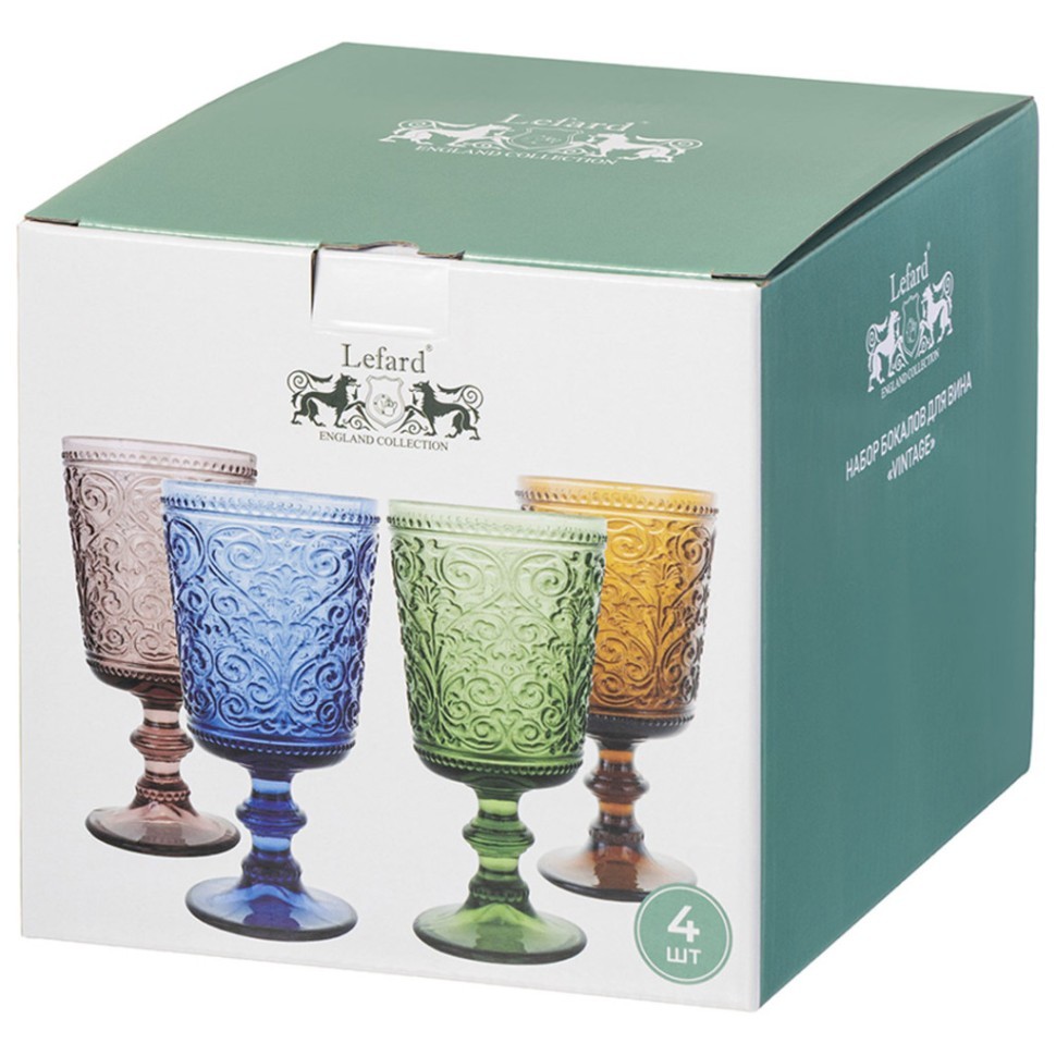 Набор бокалов для вина "vintage" colors, 4 шт/330 мл Lefard (687-015)